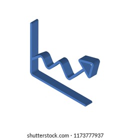 Stats isometric left top view 3D icon