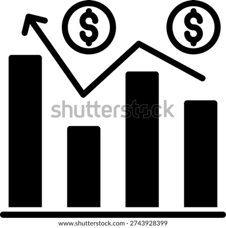 Stats Line Fill Style Icon