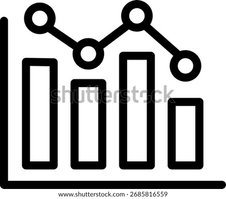 Stats Line Icon Vector Design