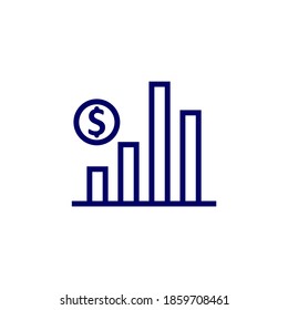 Stats Money logo design vector template, Business logo design concept, Icon symbol