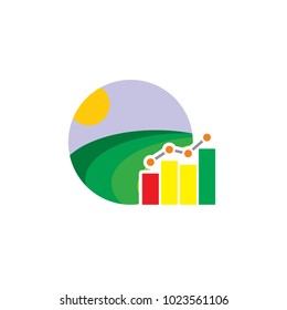 Stats Nature Logo Icon Design