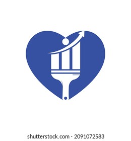 Stats paint vector logo design template. Finance and accounting logo design concept.	
