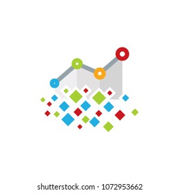 Stats Pixel logo Icon Design