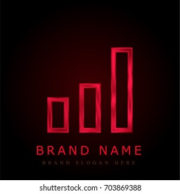 Stats red chromium metallic logo