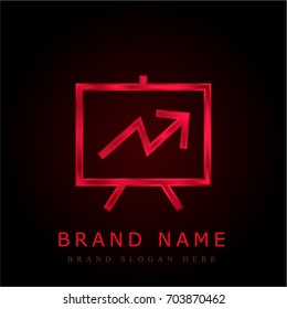 Stats red chromium metallic logo