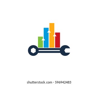 Stats Repair Logo Design Element