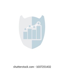 Stats Shield Logo Icon Design
