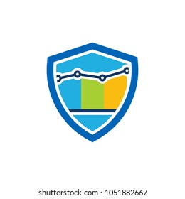 Stats Shield Logo Icon Design