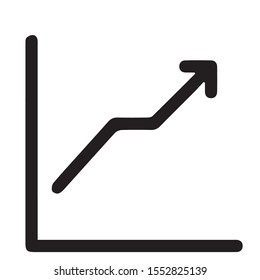Stats vector icon black color