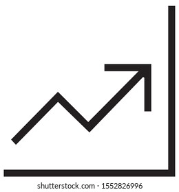 Stats vector icon black color