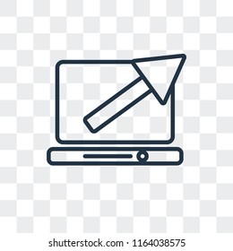 Stats vector icon isolated on transparent background, Stats logo concept