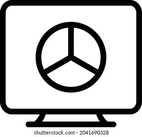 stats vector thin line icon