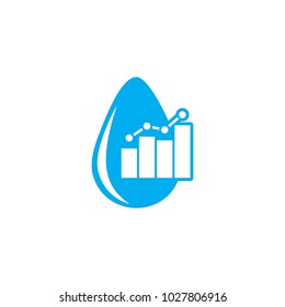 Stats Water Logo Icon Design