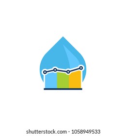 Stats Water Logo Icon Design