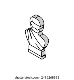 statue ancient rome isometric icon vector. statue ancient rome sign. isolated symbol illustration