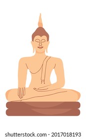 estatua del icono de buddha sobre fondo blanco