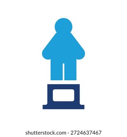 Estatua de color icono de diseño de Vector bueno para el Web o App móvil