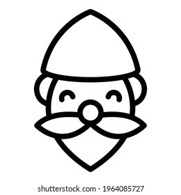 Statue dwarf icon. Outline Statue dwarf vector icon for web design isolated on white background