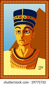 Statue des ägyptischen Pharao. Vektorgrafik