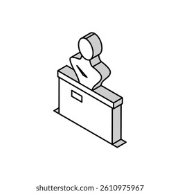 statue exhibit isometric icon vector. statue exhibit sign. isolated symbol illustration