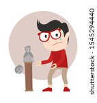 the statue falling down vector