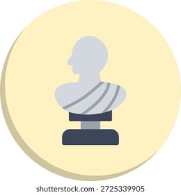 Ícone de Estilo de Círculo Plano de Estátua