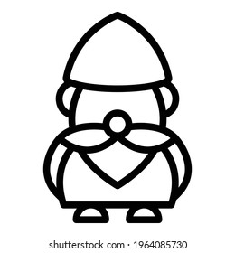 Statue gnome icon. Outline Statue gnome vector icon for web design isolated on white background