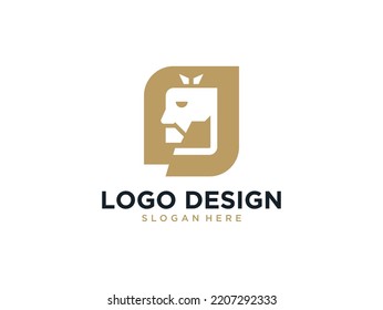 Statue Head Luxury Logo Design Stock Vector (Royalty Free) 2207292333 ...