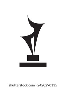 statue icon on white background