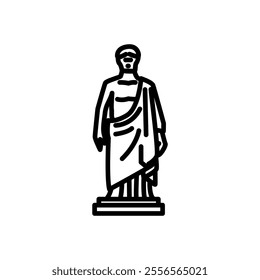 statue icon vector, line style icon