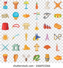 Statue icons set. Cartoon style of 36 statue vector icons for web for any design