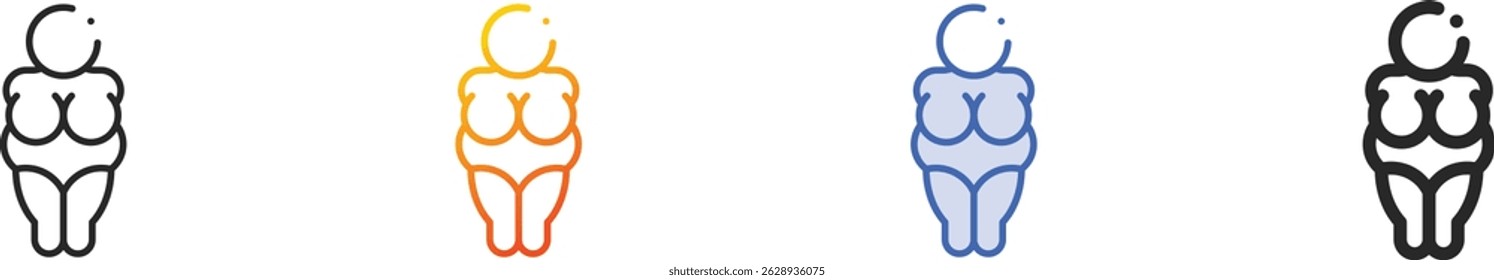 statue icon.Thin Linear, Gradient, Blue Stroke and bold Style Design Isolated On White Background