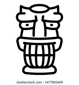 Statue idol icon. Outline statue idol vector icon for web design isolated on white background