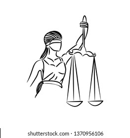 Statue Justice Lady Justice Iustitia Justitia Stock Vector (Royalty ...