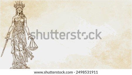 Statue lady of justice background