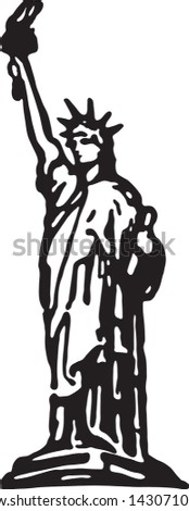Statue Of Liberty 2 - Retro Ad Art Illustration