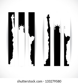 Statue of liberty - abstract vector illustration