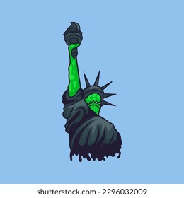 the statue of liberty becomes a monster