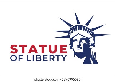 Statue of Liberty Blue Vector for Stickers and Logo