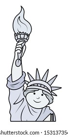 Statue of Liberty cartoon vector