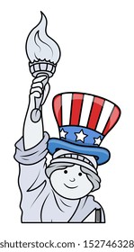 Statue of Liberty celebrating 4th of July