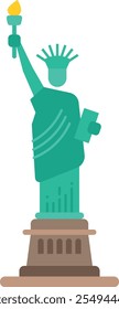 Statue of liberty color icon. Freedom symbol. Famous landmark