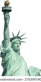 The Statue of Liberty Color Icon Vector Illustration