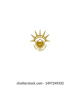 Statue Of Liberty Crown Logo Design