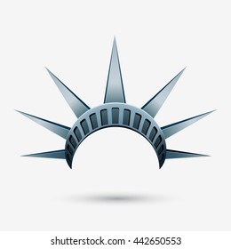 Statue Of Liberty Crown - Vector Illustration