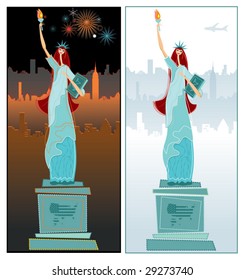 The Statue of Liberty. Day night. To see similar, please VISIT MY PORTFOLIO

