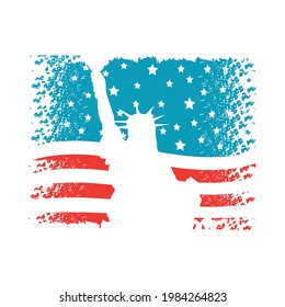 statue of liberty flag american