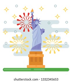 Statue of liberty flat icon