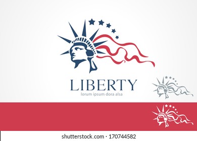 Statue of Liberty Freedom Concept Design Template. Lady. Liberty. USA. Justice. Law.