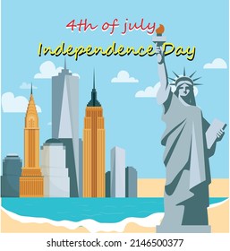 The Statue of Liberty or Statue of Liberty is a great monument. and have sentimental value Just like Independence Day falls on the 4th of July every year.